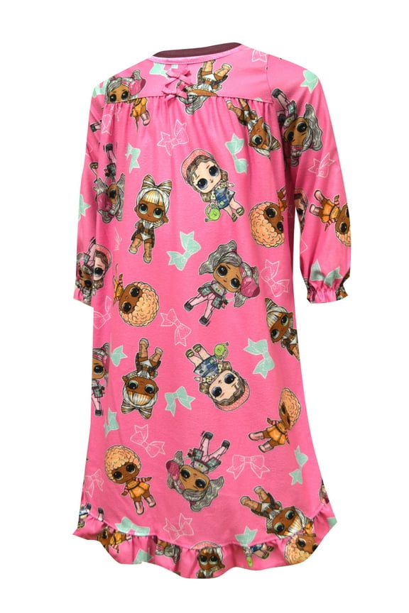 Centric Brands Girls LOL Surprise Bow Time Traditional Flannel Granny Nightgown (8)