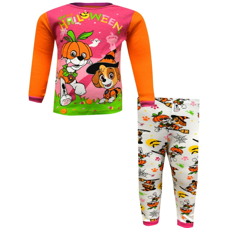 Centric Brands Girls Paw Patrol Howl for Halloween Marshall and Skye Toddler Cotton Pajamas 3T