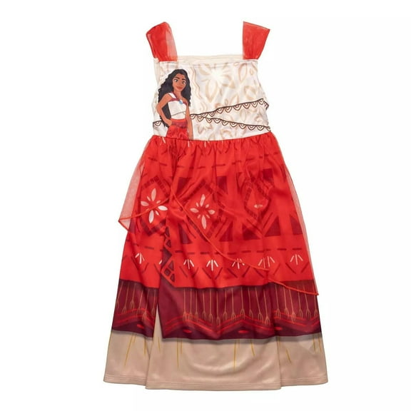 Centric Brands Moana Girls Nightgown  Short Sleeve Sleep Dress Featuring Moana  Soft Polyester  Sizes 4, 6, 8, 10