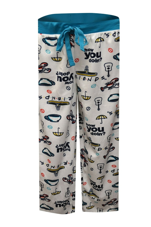 Womens Friends Central Perk Minky Soft Velour Ladies Lounge Pants (Large)