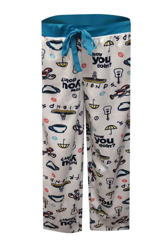 Womens Friends Central Perk Minky Soft Velour Plus Size Lounge Pants (2X)