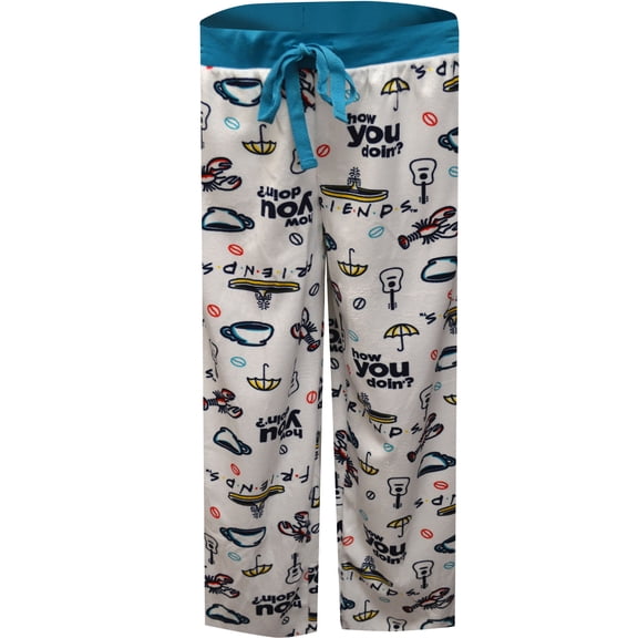 Centric Brands Womens Friends Central Perk Minky Soft Velour Plus Size Lounge Pants (2X)