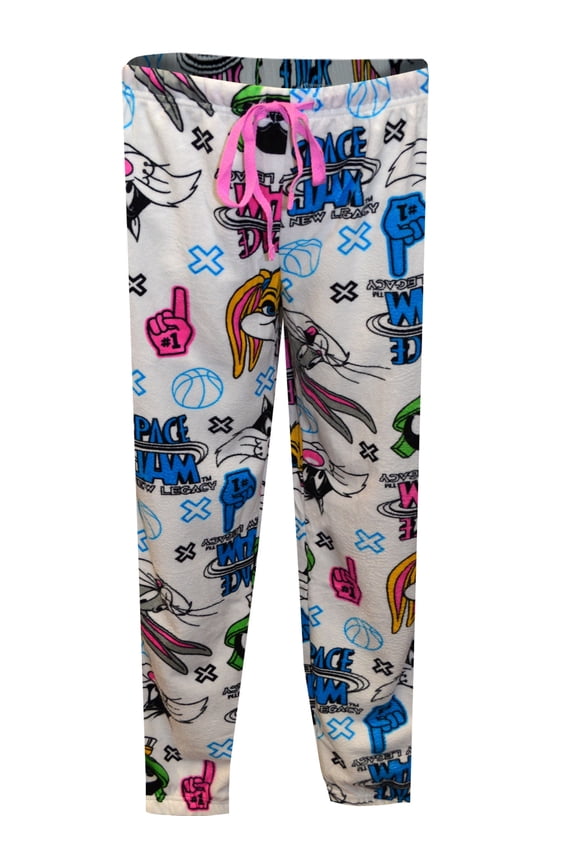 Womens Looney Tunes Space Jam Minky Soft Jogger Loungepants (Medium)