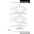 thumbnail image 1 of Centric Parts 102.11070 102 Series Semi Metallic Standard Brake Pad, 1 of 4