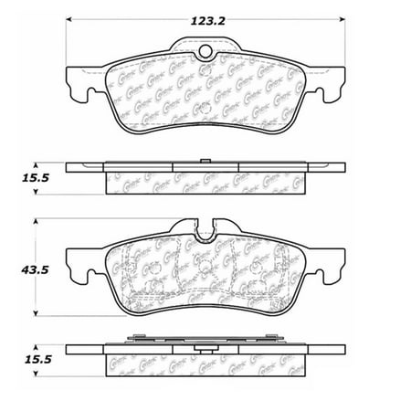 Centric Parts 104.10600 Posi-Quiet Metallic Brake Pad with Shim