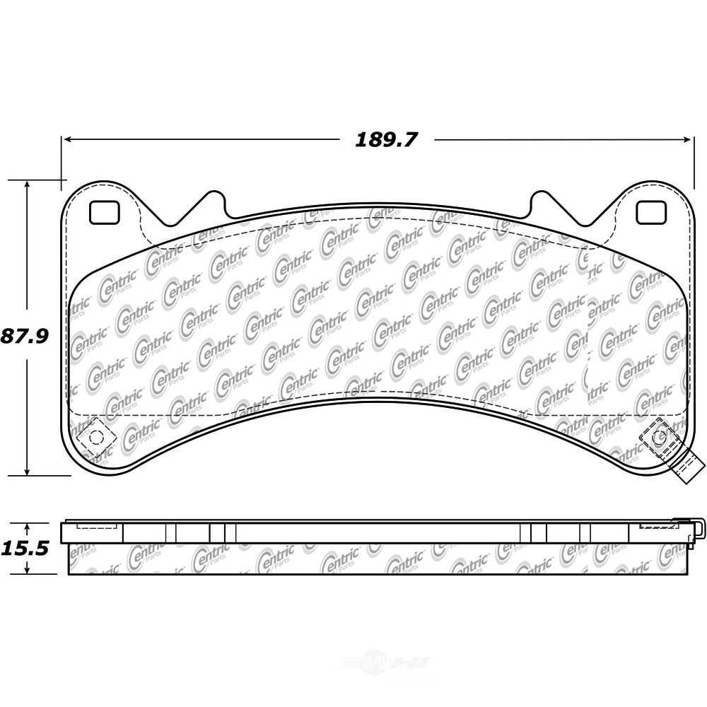 Centric Parts 106.19100 Centric Posi Quiet XT Semi-Metallic Disc Brake Pad Sets