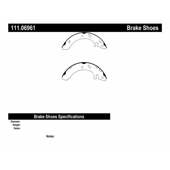 Centric Parts 111.06961 Brake Shoe Fits select: 1995-2000 FORD CONTOUR, 1995-2000 MERCURY MYSTIQUE