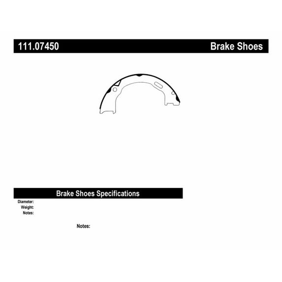 Centric Parts 111.07450 Brake Shoe