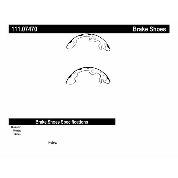 Centric Parts 111.07470 Brake Shoe