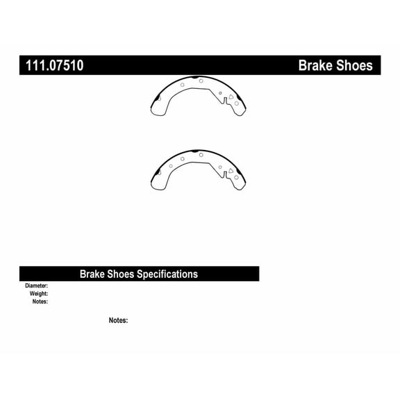 Centric Parts 111.07510 Brake Shoe