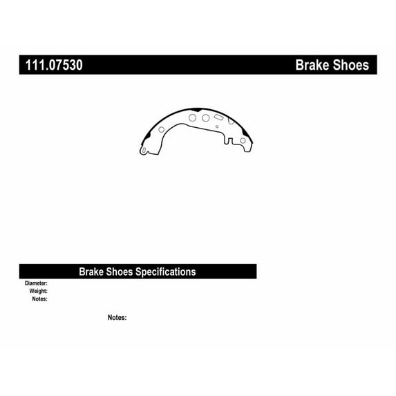 Centric Parts 111.07530 Brake Shoe