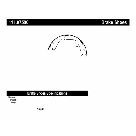 Centric Parts 111.07580 Brake Shoe