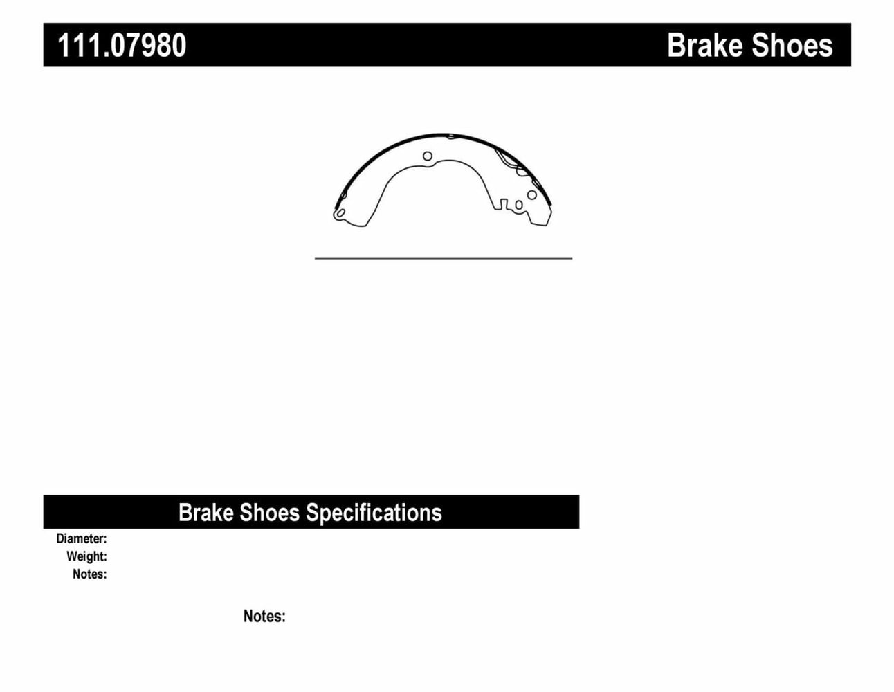 Centric Parts 111.07980 Brake Shoe