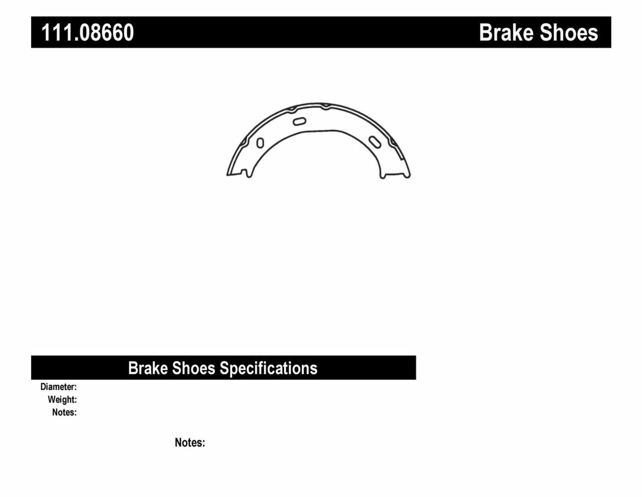 Centric Parts 111.08660 Brake Shoe