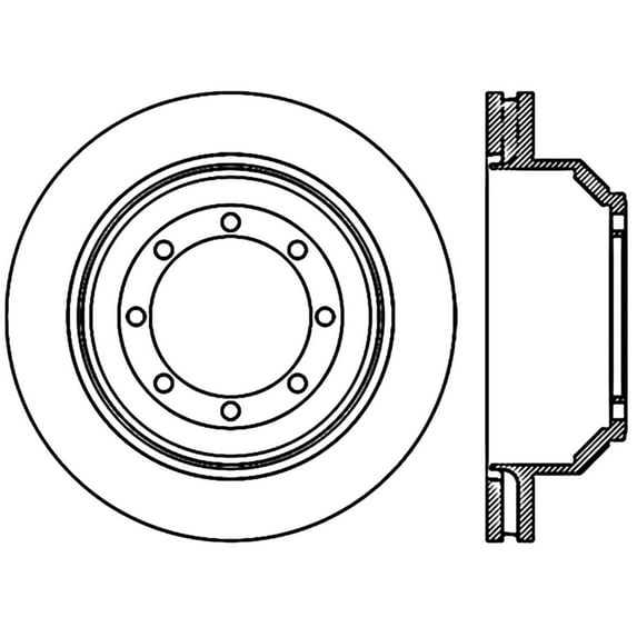 Centric Parts 121.65125 C-Tek Standard Brake Rotor Fits select: 2008-2019,2021 FORD ECONOLINE