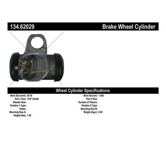 Centric Parts 134.62029 Drum Brake Wheel Cylinder Fits select: 1966-1969 CHEVROLET IMPALA, 1966-1970 CHEVROLET CAPRICE