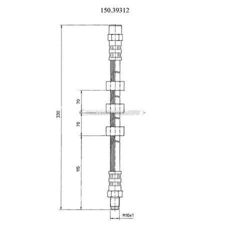 Centric Parts 150.39312 Brake Hose Fits select: 1997 VOLVO 850, 1995-1997 VOLVO 960