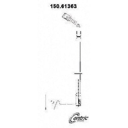 Centric Parts Brake Hydraulic Hose P/N:150.61363 Fits select: 1994-1995 FORD MUSTANG, 2018-2019 GENESIS G80