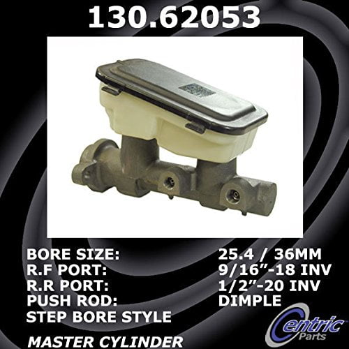 Centric Parts Brake Master Cylinder P/N:130.62053 Fits select: 1982-1983 CHEVROLET CAMARO, 1982-1983 PONTIAC FIREBIRD