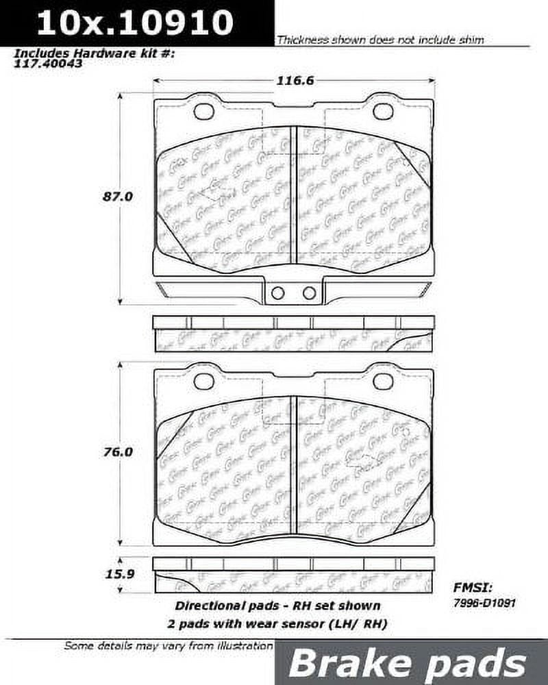 Centric Parts - Ceramic Pads