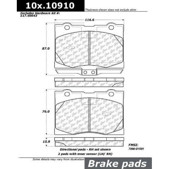 Centric Parts - Ceramic Pads