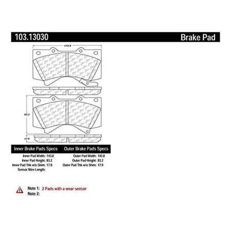 Centric Parts - Ceramic Pads