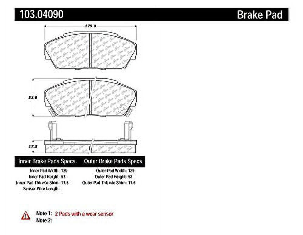 Centric Parts - Ceramic Pads