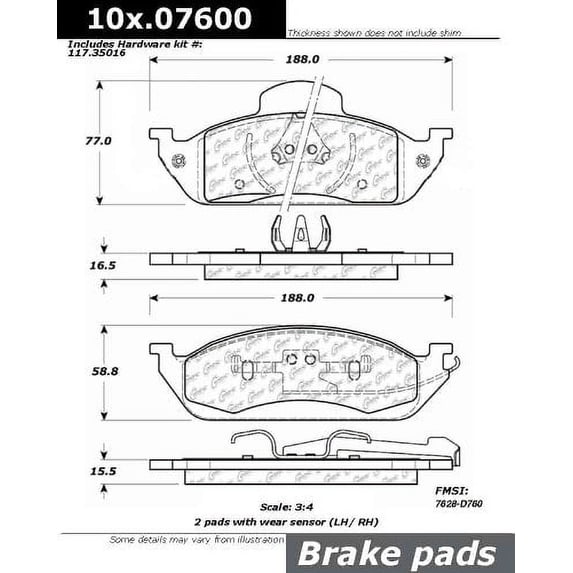 Centric Parts - Ceramic Pads