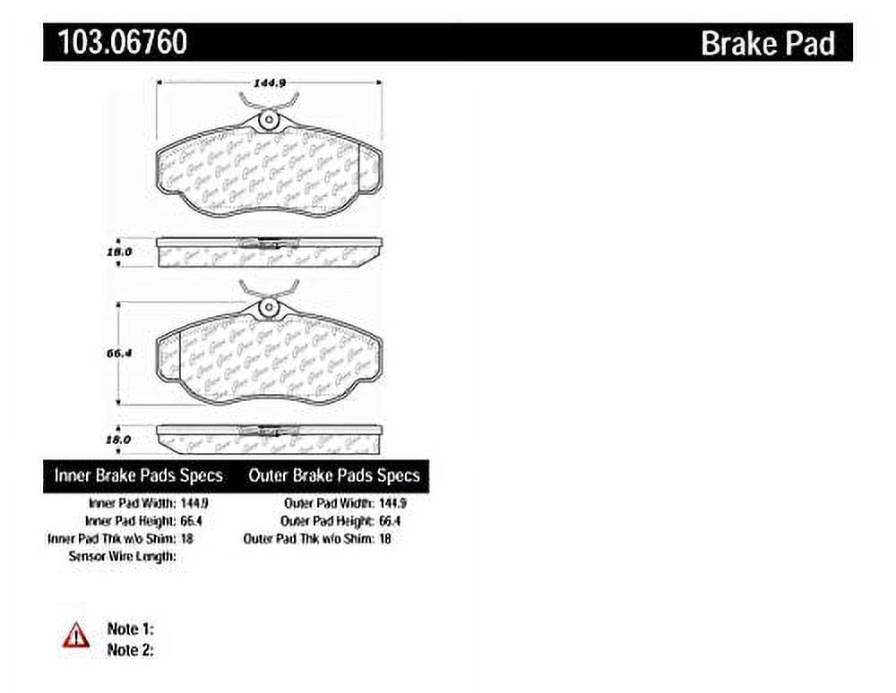 Centric Parts - Ceramic Pads