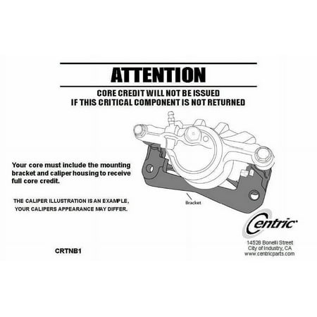 Centric Parts Disc Brake Caliper P/N:141.44127