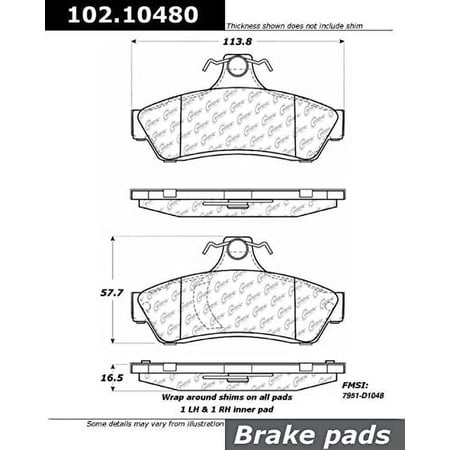 Centric Parts Disc Brake Pad P/N:102.10480