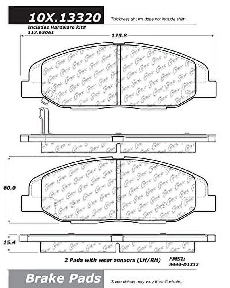 Centric Parts Disc Brake Pad P/N:102.13320