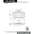 thumbnail image 1 of Centric Parts Disc Brake Pad P/N:103.03400, 1 of 4