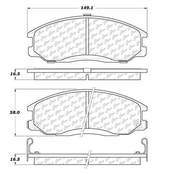 Centric Parts Disc Brake Pad P/N:103.09030