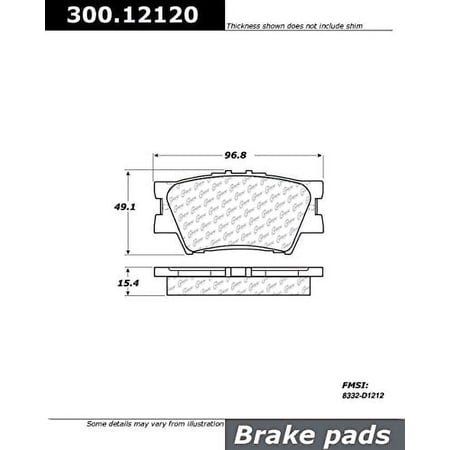 Centric Parts Disc Brake Pad P/N:300.12120