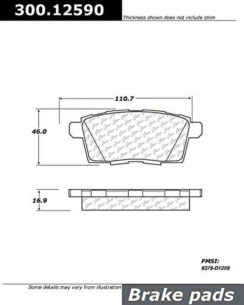 Centric Parts Disc Brake Pad P/N:300.12590