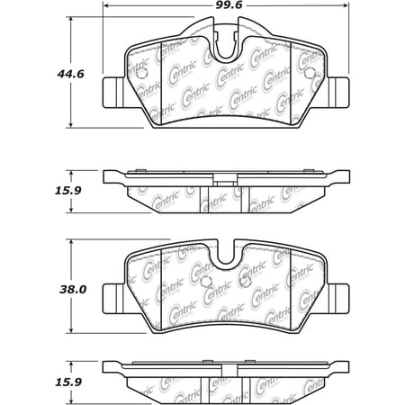 Centric Parts Disc Brake Pad Set 30113141