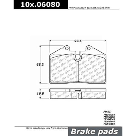 Centric Parts Disc Brake Pad Set P/N:106.06080