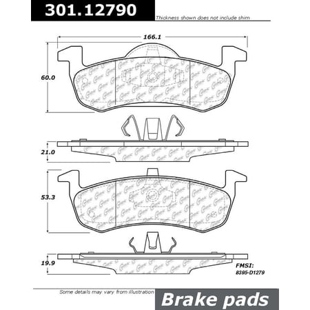 Centric Parts Disc Brake Pad Set P/N:301.12790