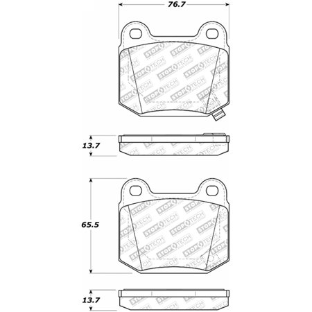 Centric Parts Disc Brake Pad Set P/N:305.09610