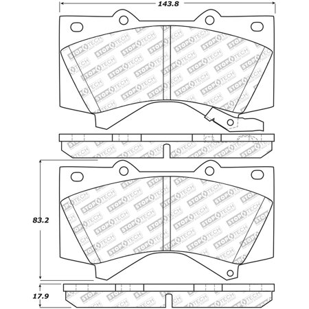 Centric Parts Disc Brake Pad Set P/N:305.13030