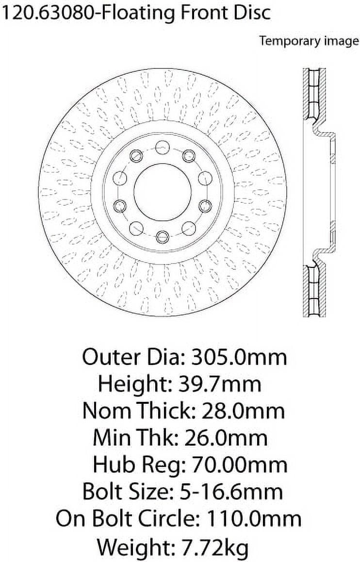 Centric Parts Disc Brake Rotor 120.63080