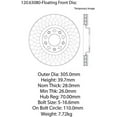 thumbnail image 1 of Centric Parts Disc Brake Rotor 120.63080, 1 of 5