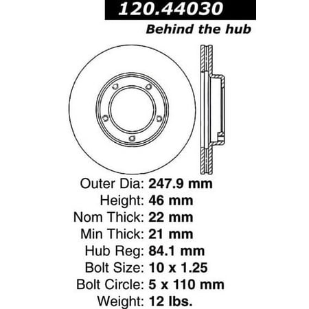 Centric Parts Disc Brake Rotor P/N:120.44030