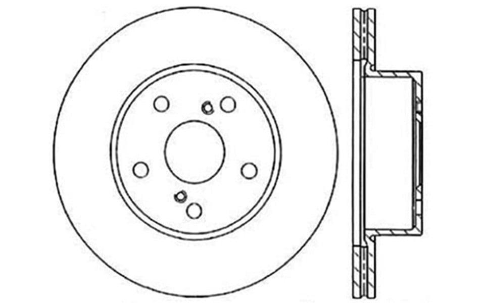 Centric Parts Disc Brake Rotor P/N:121.44058 Fits select: 1989-1992 TOYOTA CRESSIDA