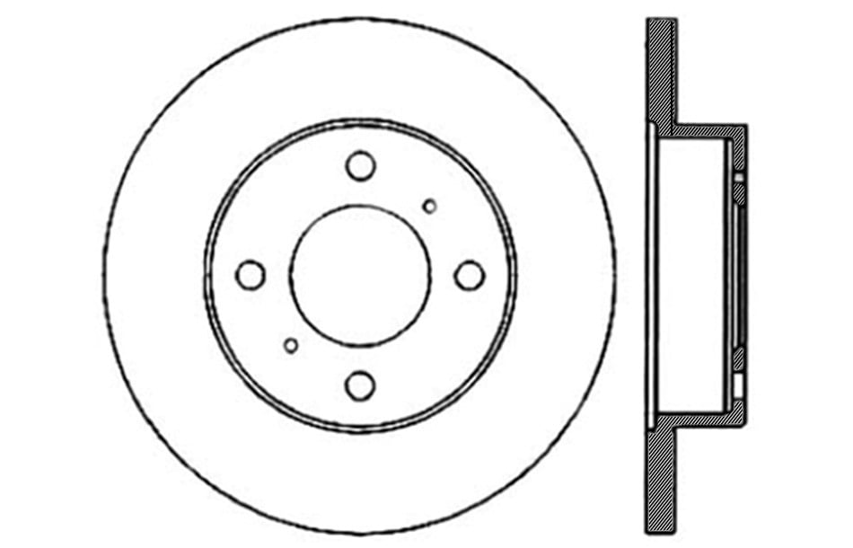 Centric Parts Disc Brake Rotor P/N:121.46044 Fits select: 1992-1996 MITSUBISHI MIRAGE, 1993-1996 EAGLE SUMMIT