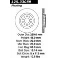thumbnail image 1 of Centric Parts Disc Brake Rotor P/N:125.33089 Fits select: 2004-2005 AUDI ALLROAD, 1 of 6