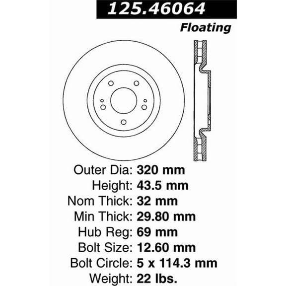 Centric Premium High Carbon Brake Rotor