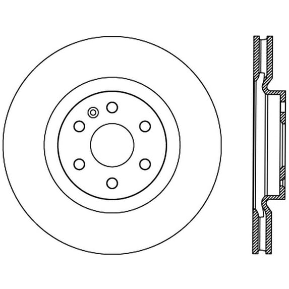 Centric Parts Disc Brake Rotor P/N:126.62126Sl Fits select: 2010-2016 CADILLAC SRX, 2011 SAAB 9-4X