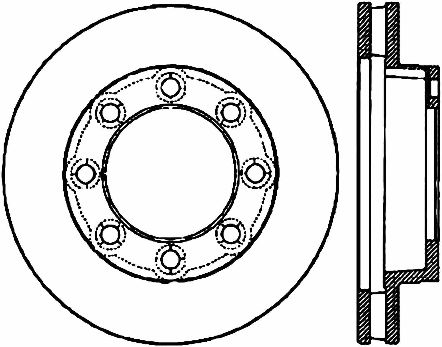 Centric Parts Disc Brake Rotor P/N:127.66003L Fits select: 1990-1993 DODGE W-SERIES, 1986 CHEVROLET D30